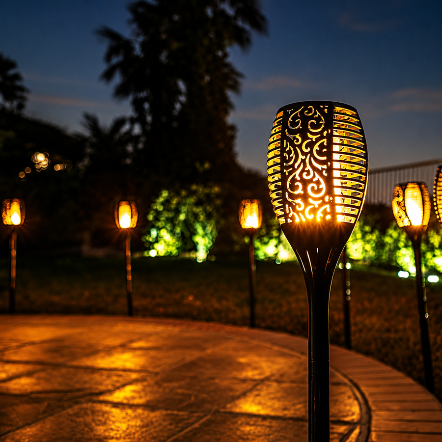 Solar Flame LED Garden Light