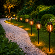 Solar Flame LED Garden Light
